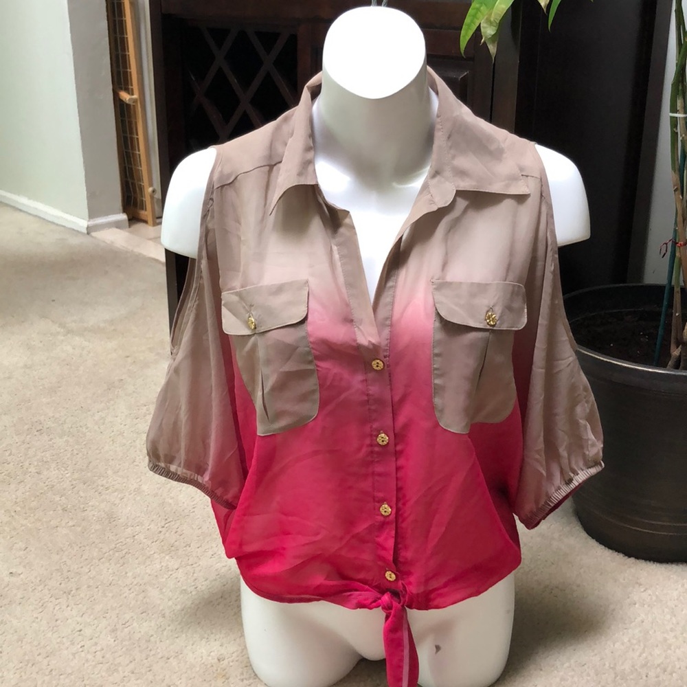Ombré chiffon top